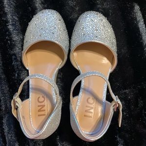 Girls adorable rhinestone dress shoes. Worn once. I.N.C. Brand. Size 12M